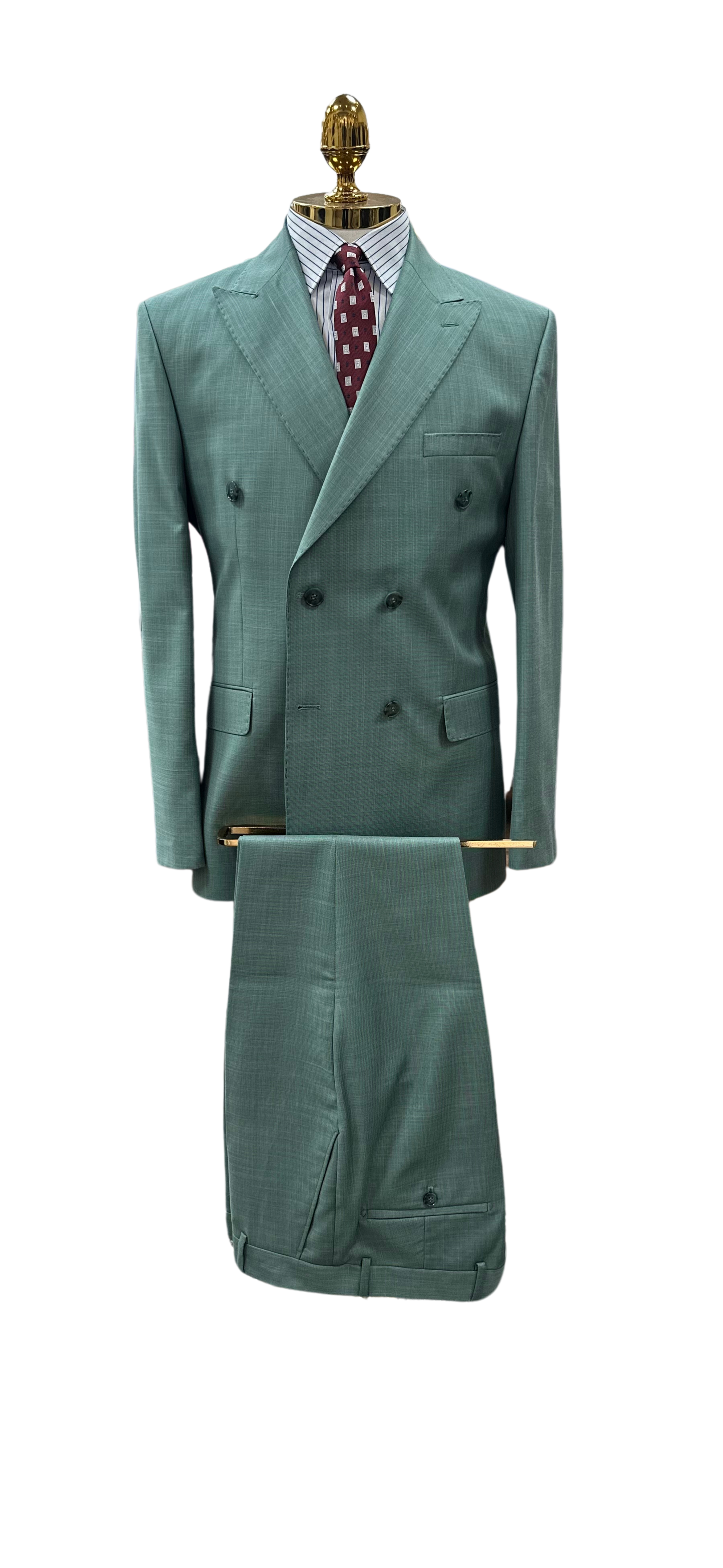 Green Double Breasted Suit