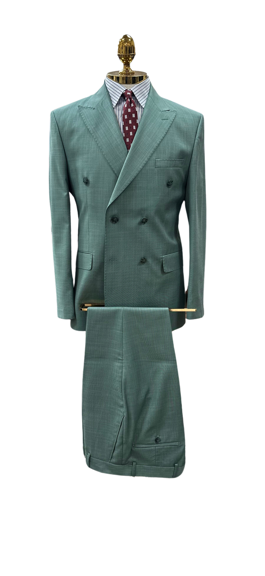 Green Double Breasted Suit