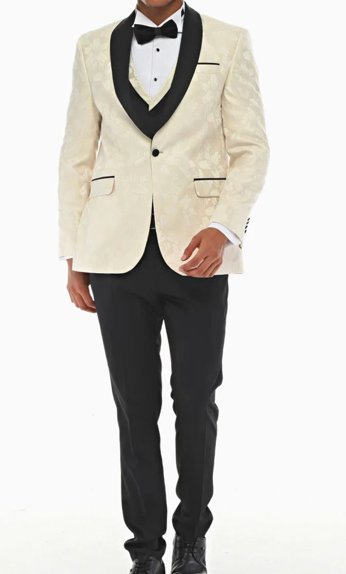 Tuxedo Iridescent Cream - Gold based Brocade