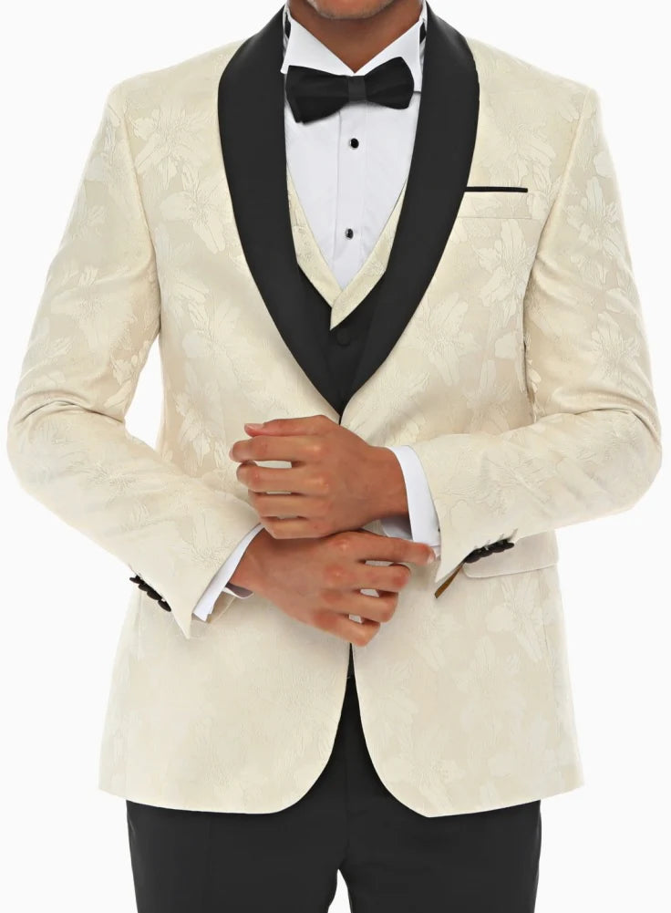 Tuxedo Iridescent Cream - Gold based Brocade